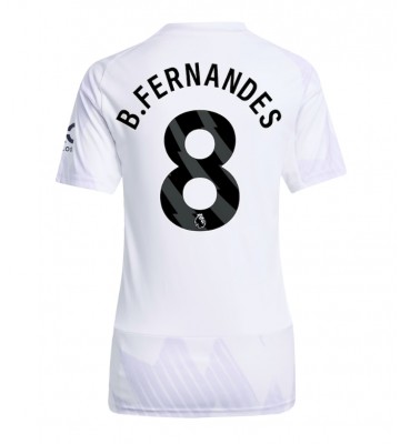 Manchester United Bruno Fernandes #8 Udebanetrøje Dame 2025-26 Kortærmet